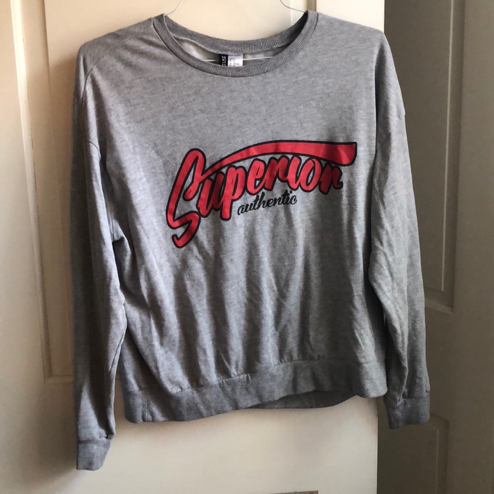 Gray sweatshirt